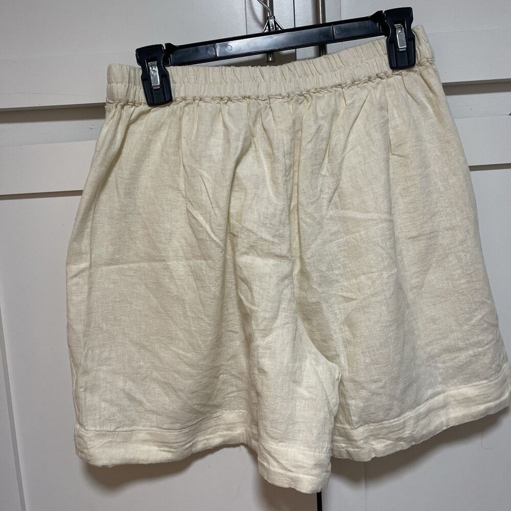 Free People Free-est Breeze Line Linen Cotton Shorts Tea Cookie Size L NWOT - Picture 3 of 8